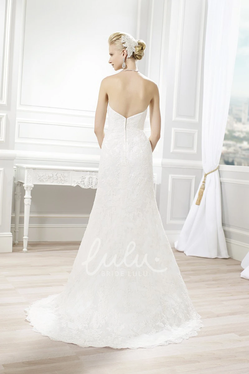 Sheath Lace Wedding Dress Sweetheart Neckline Jeweled Sleeveless