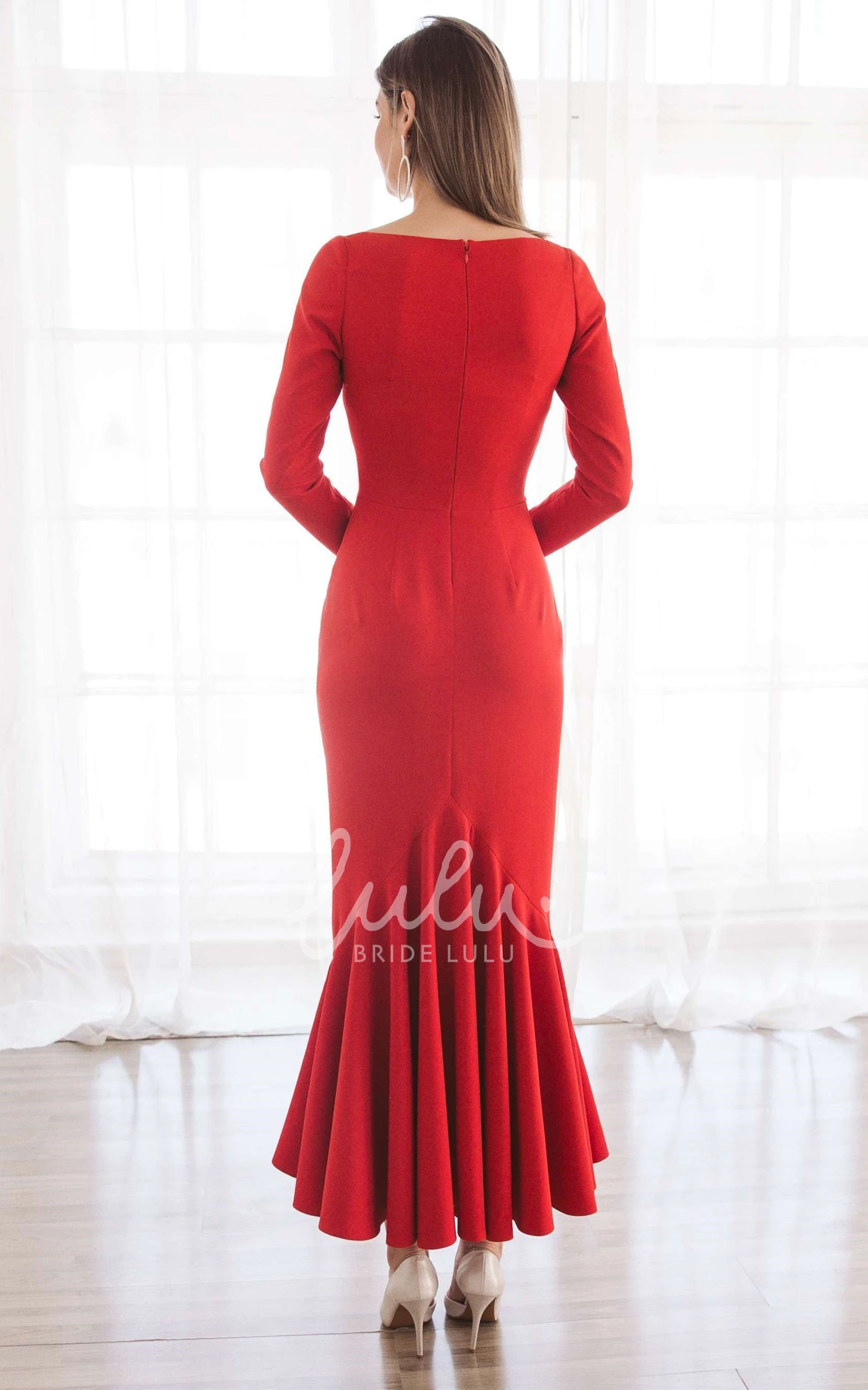 Mermaid Satin Square Neck Prom Dress with Ruching Gorgeous