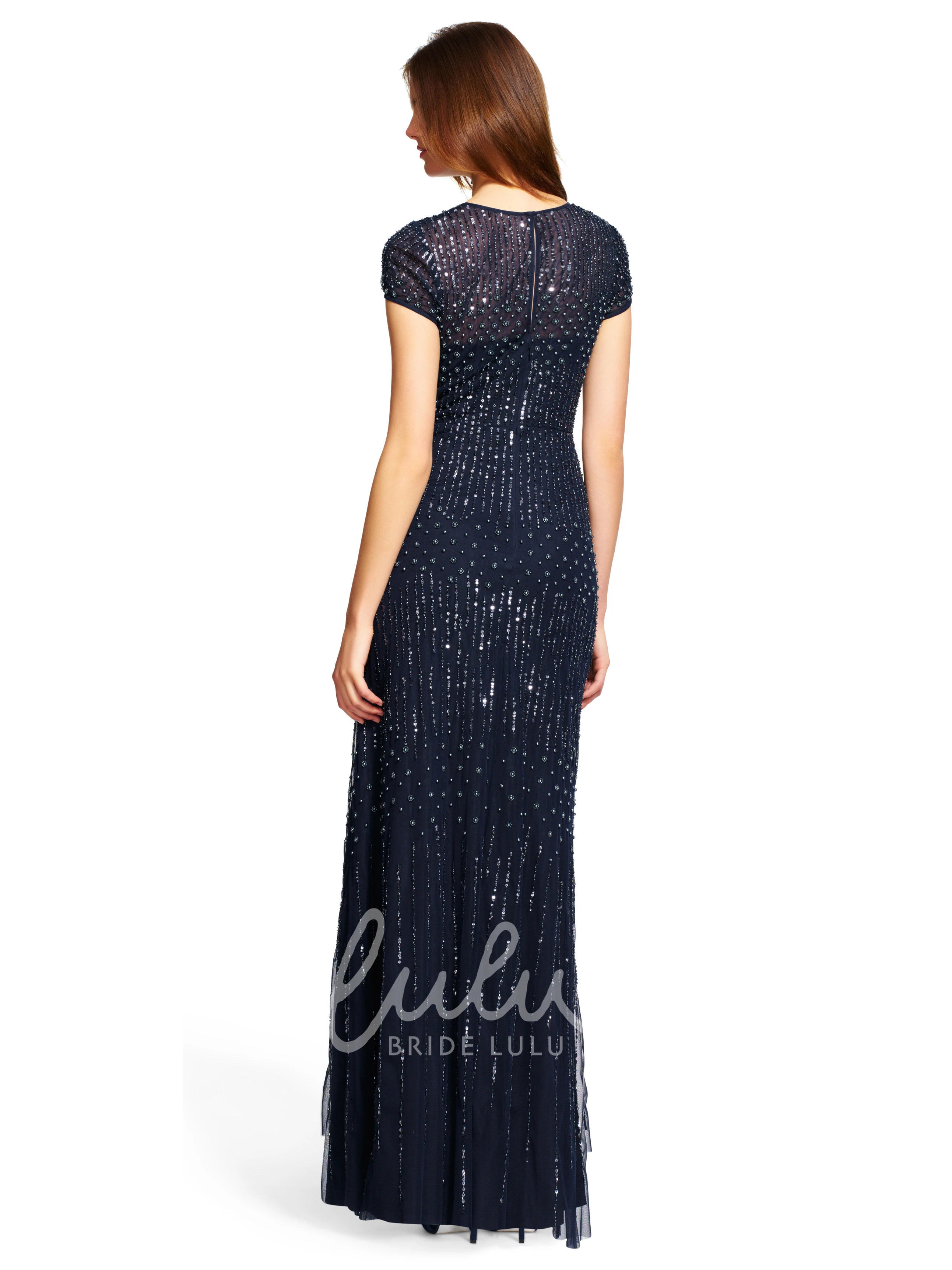 Jewel Neck Beaded Sequin Floor-Length Bridesmaid Dress Elegant 2025 Women's Dress