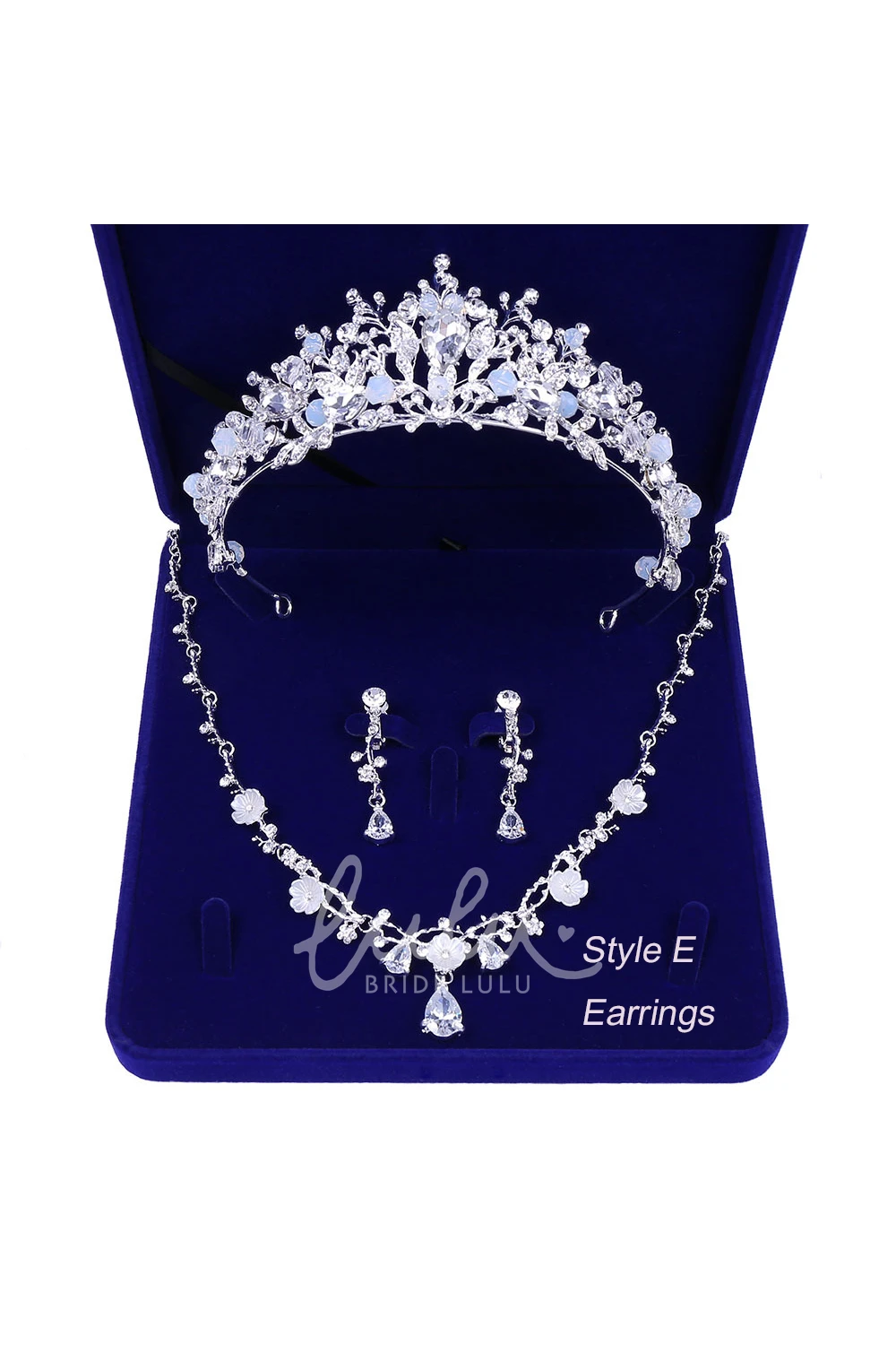 Bridal Crown Necklace and Earrings Set for Weddings