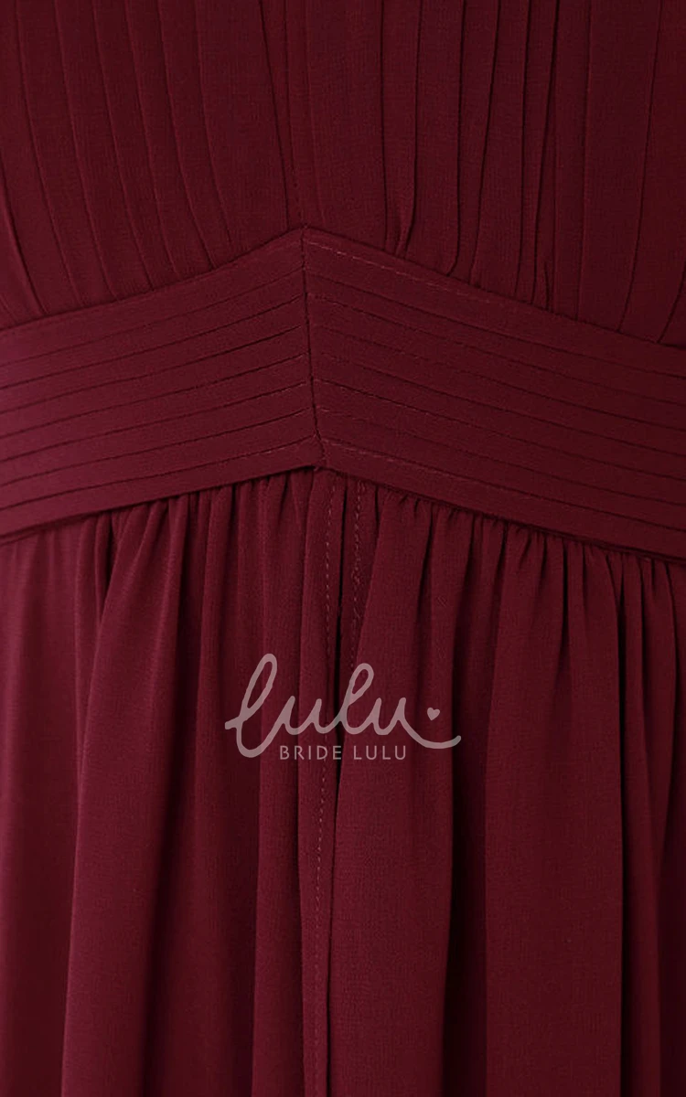 Empire Halter Sleeveless Bridesmaid Dress with Brilliant Beading