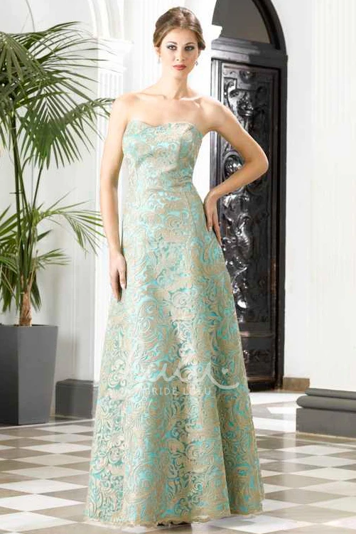 Lace Cape Backless Strapless A-Line Prom Dress