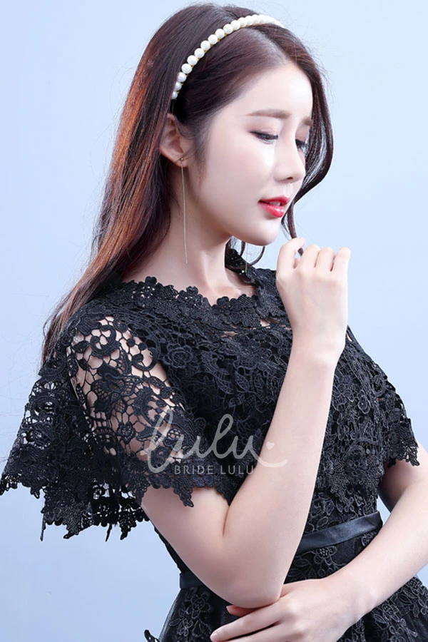 Black Lace Shawl for Weddings and Special Occasions