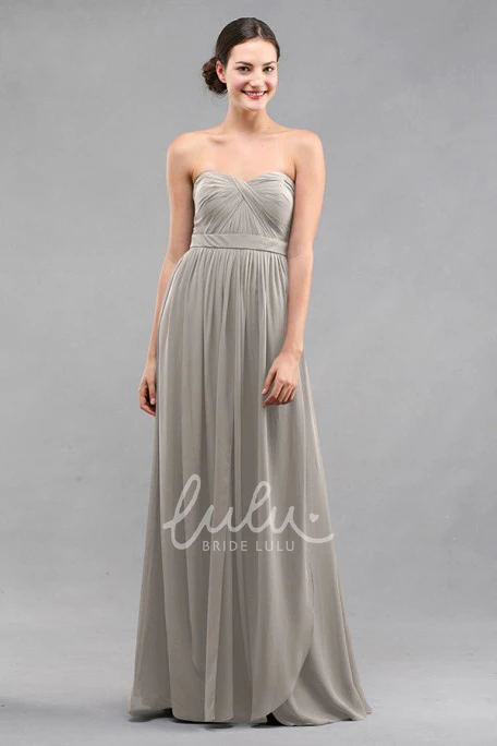 Sweetheart Empire Chiffon Bridesmaid Dress with Criss-Cross Classy Bridesmaid Dress