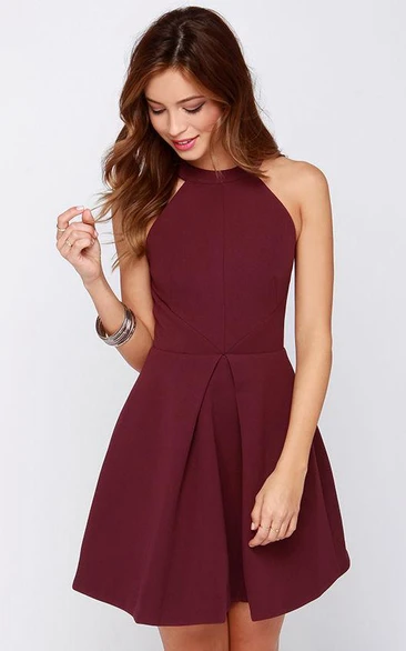 Short Maroon Bridesmaid Dresses