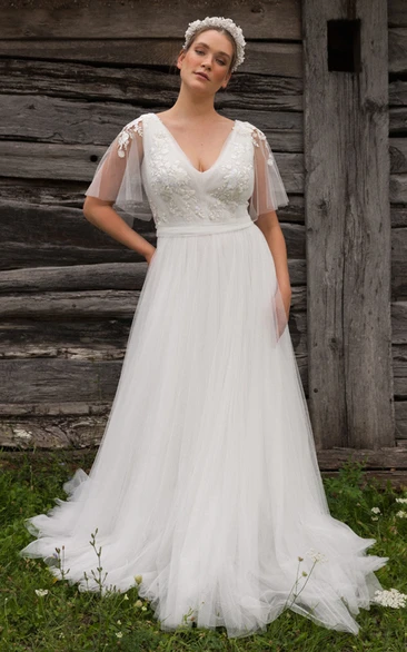 Plus size vow renewal on sale gowns