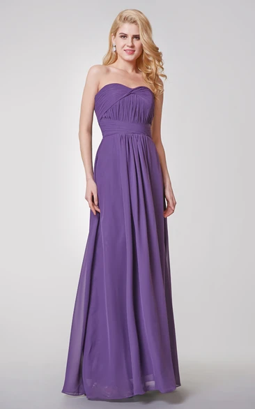 Backless Pleated Chiffon A-line Dress Long and Flowy