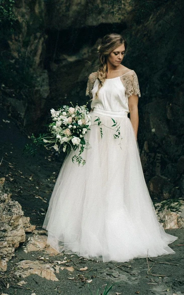 Flowy Empire Waist Wedding Dress