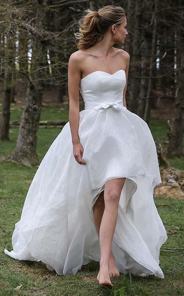 Chiffon A-Line Wedding Dress with Sweetheart Neckline