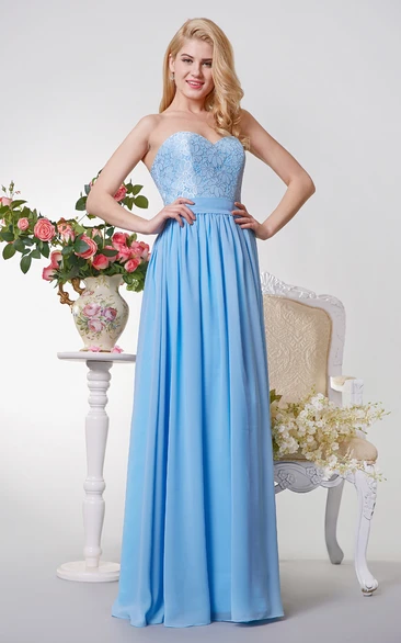 Backless A-line Chiffon and Lace Dress with Bow Perfect for Prom