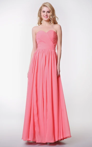 Convertible Strap Sweetheart Chiffon A-line Dress for Bridesmaids