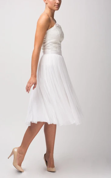 Handmade Lace Bodice Bridal Tutu Skirt Unique Wedding Dress for Women