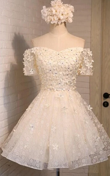 White Flower Lace Confirmation Dresses