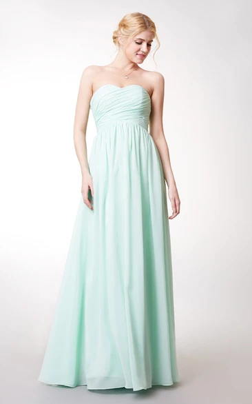 Empire Sweetheart A-line Chiffon Bridesmaid Dress Classy Dress for Women