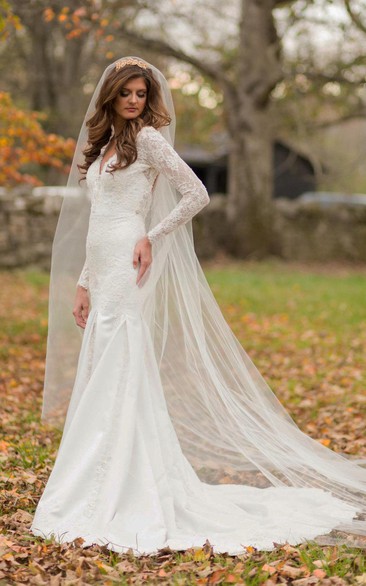 Long sleeve wedding dresses under 200 sale