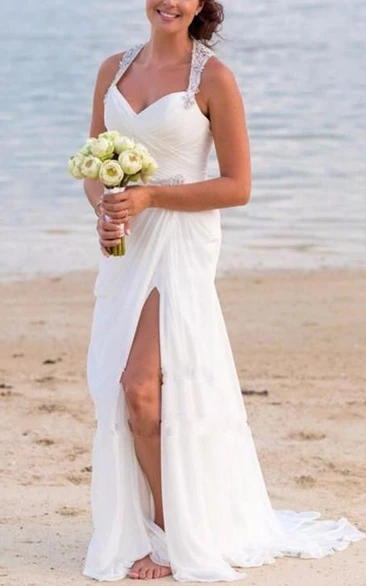 Casual beach vow renewal clearance dresses