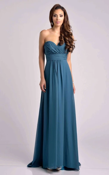 Chiffon One-Shoulder A-Line Bridesmaid Dress with Ruching Cinched Waistband