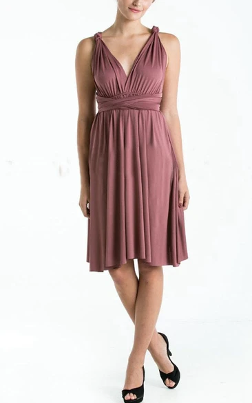 Plum Convertible Infinity Bridesmaid Dress with Wrap Hem