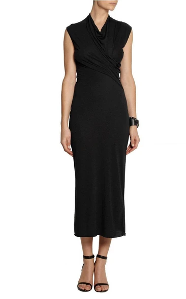 Sleeveless Maxi Dress with Elegant Draping