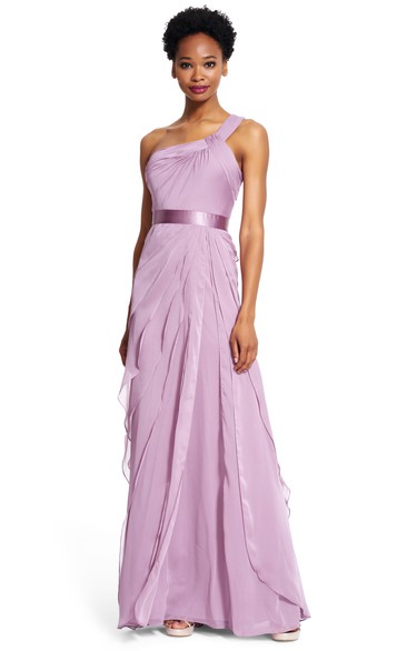 Adrianna papell tiered hot sale chiffon dress