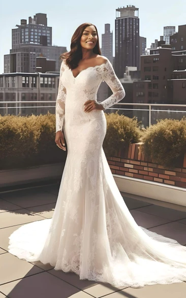 Cap Sleeve Mermaid Wedding Dress