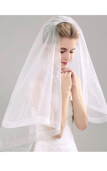 Tulle Shoulder Bridal Veil with Hair Comb Unique and Classy Wedding Dress Accessory