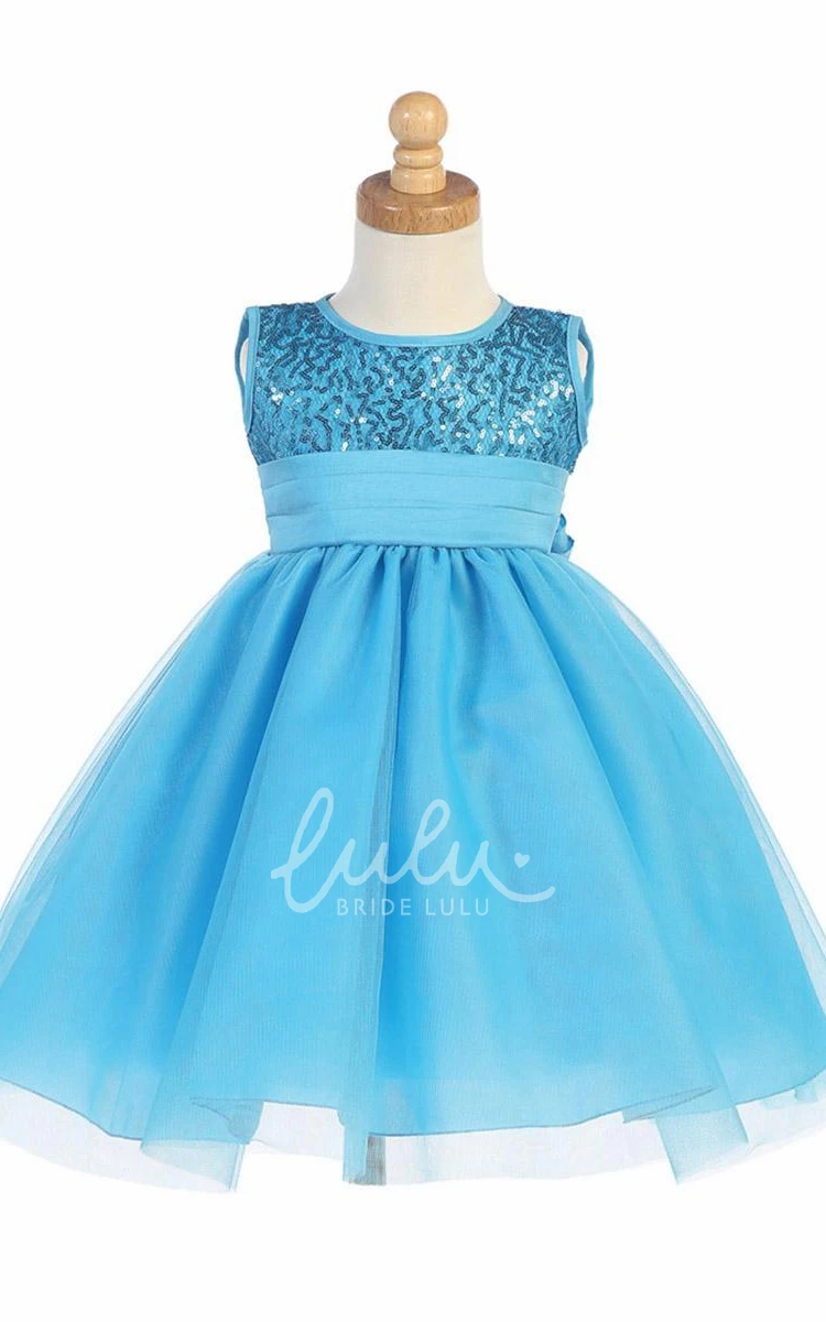 Empire Tiered Tulle Flower Girl Dress Tea-Length 2025