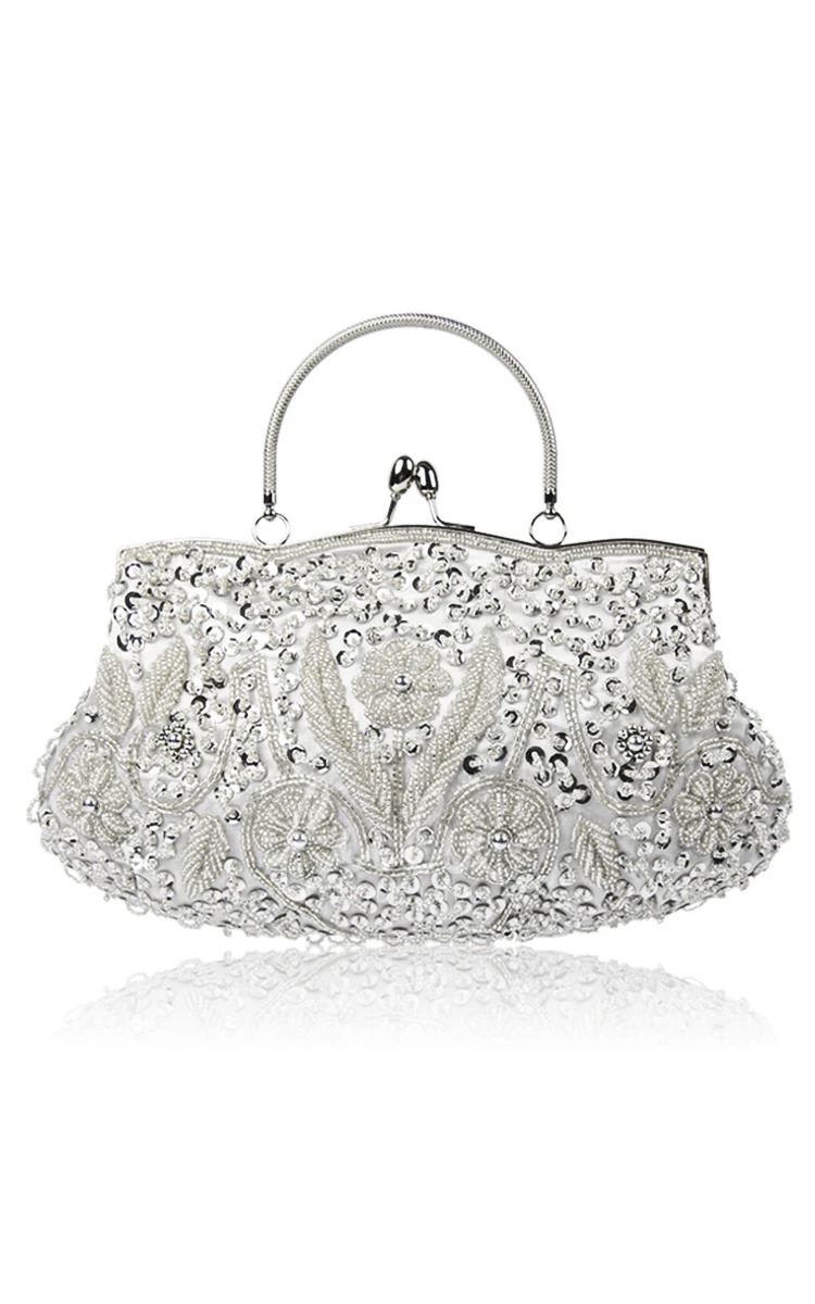 Appliqued Beaded Handbag