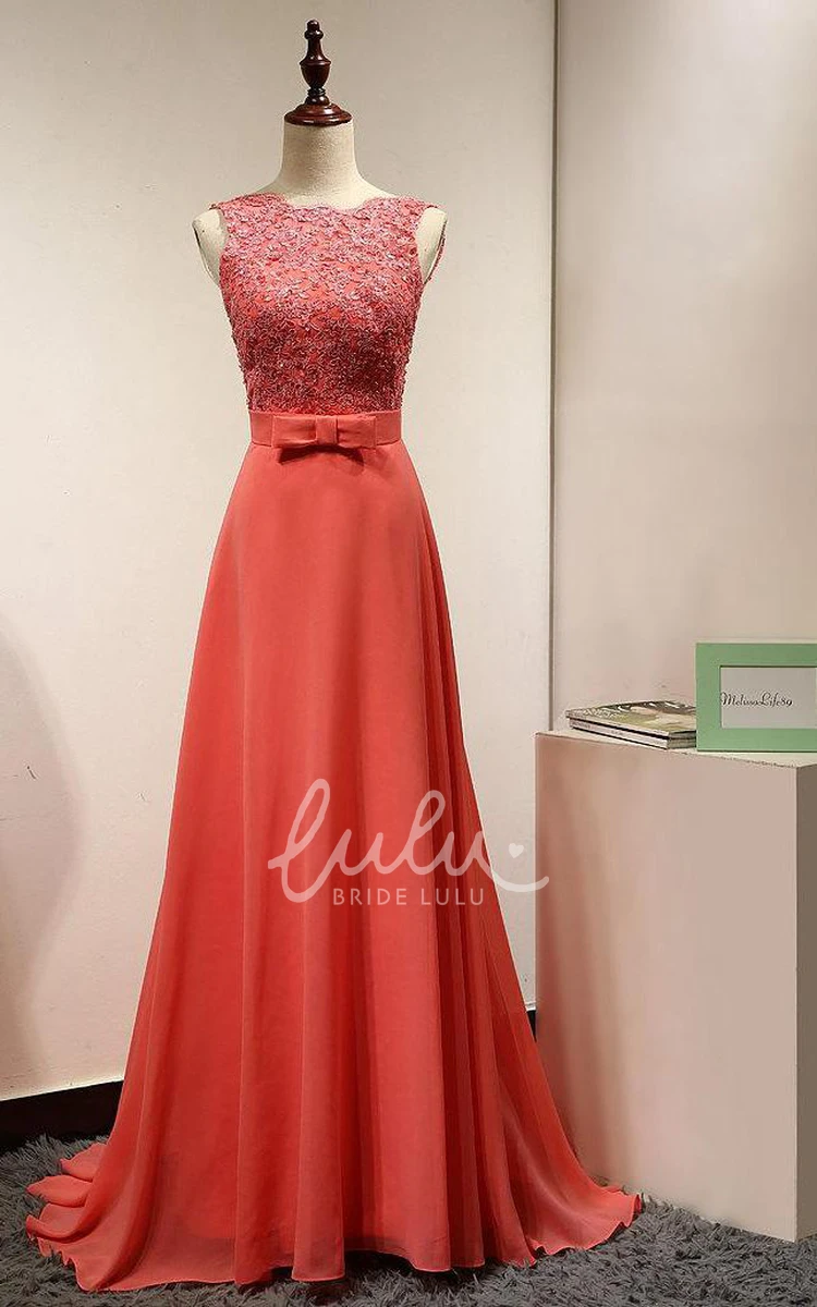 Coral Lace Applique Maxi Dress for Casual Occasions