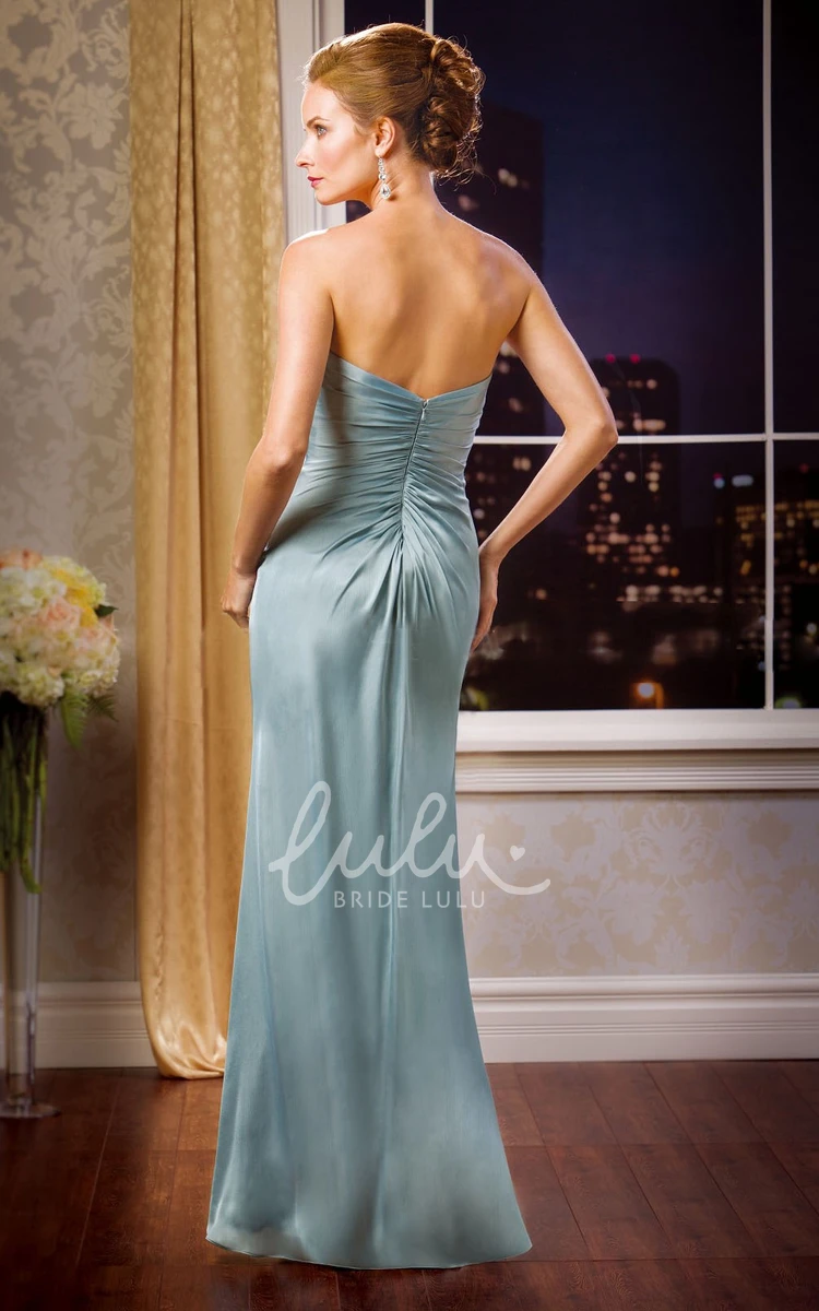 Strapless MOB Dress with Side Slit and Detachable Jacket Chic Mother of the Bride Dress