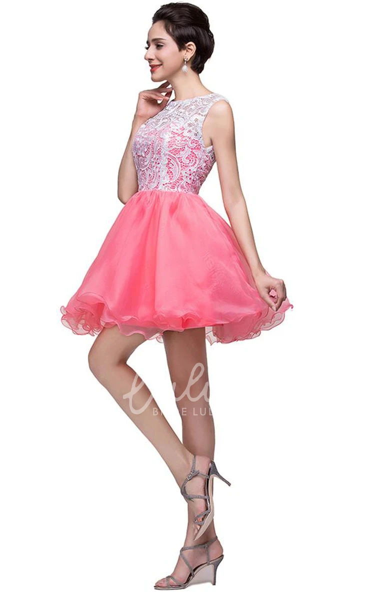 Sleeveless Lace Homecoming Dress Lovely Short Dress for Women