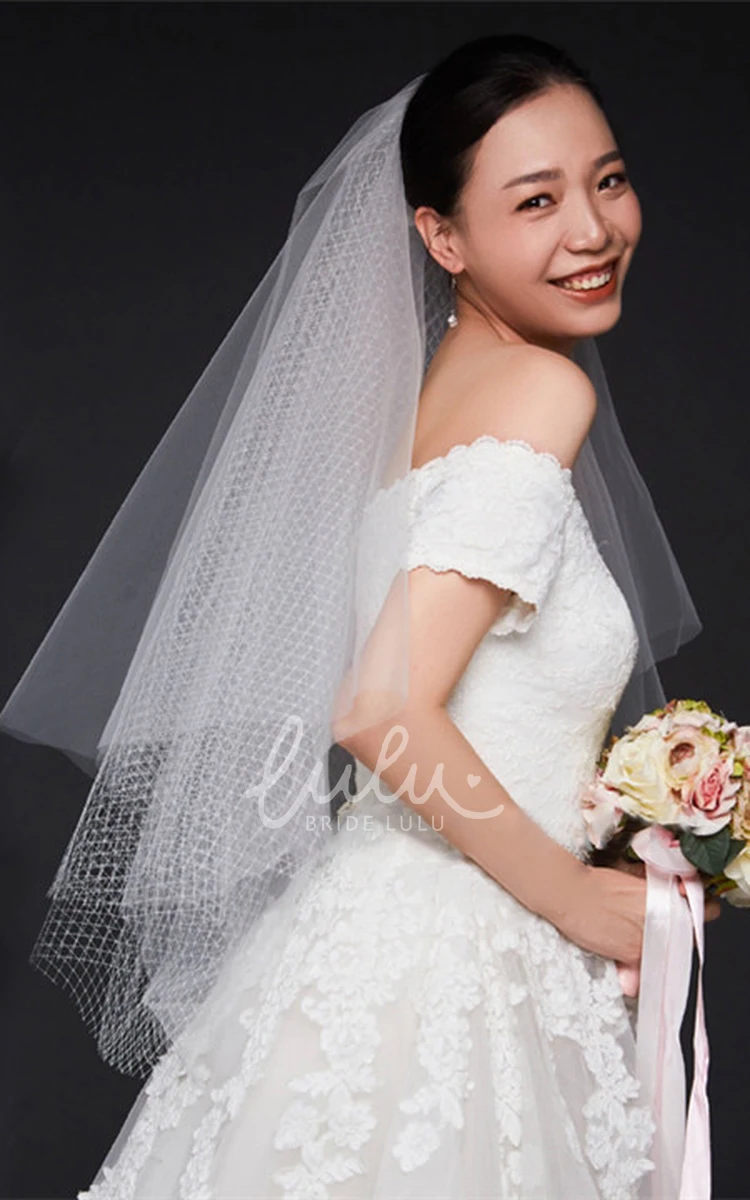 Multi-layer Mesh Short Bridal Veil for Photography Beautiful Wedding Dress Addition