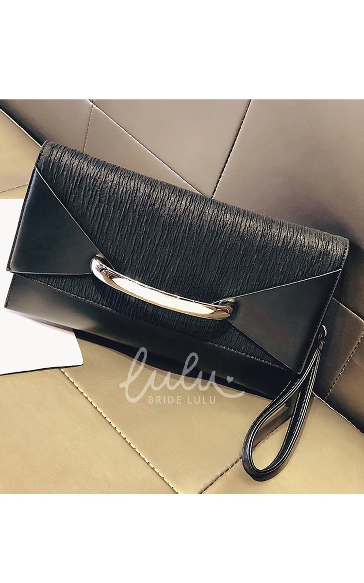 Refined Zipper PU Clutch