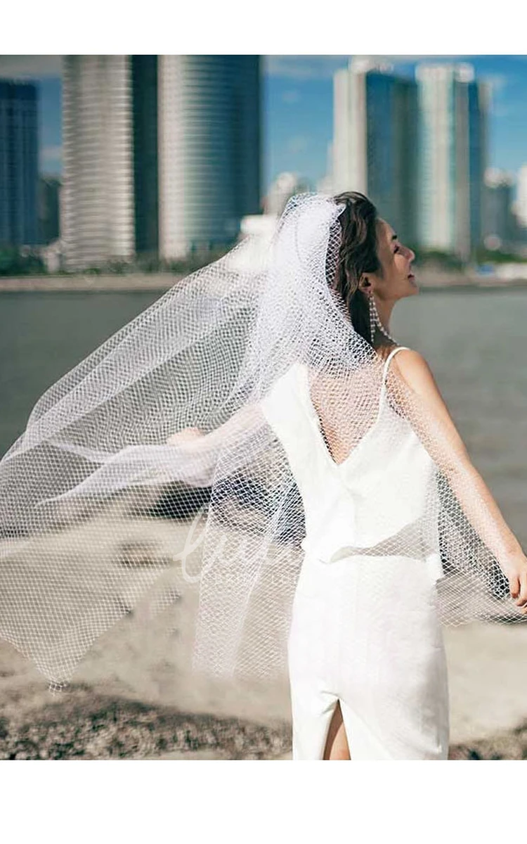 Fingertip Length Mesh Wedding Veil Fairy Style Bridesmaid Dress Accessory