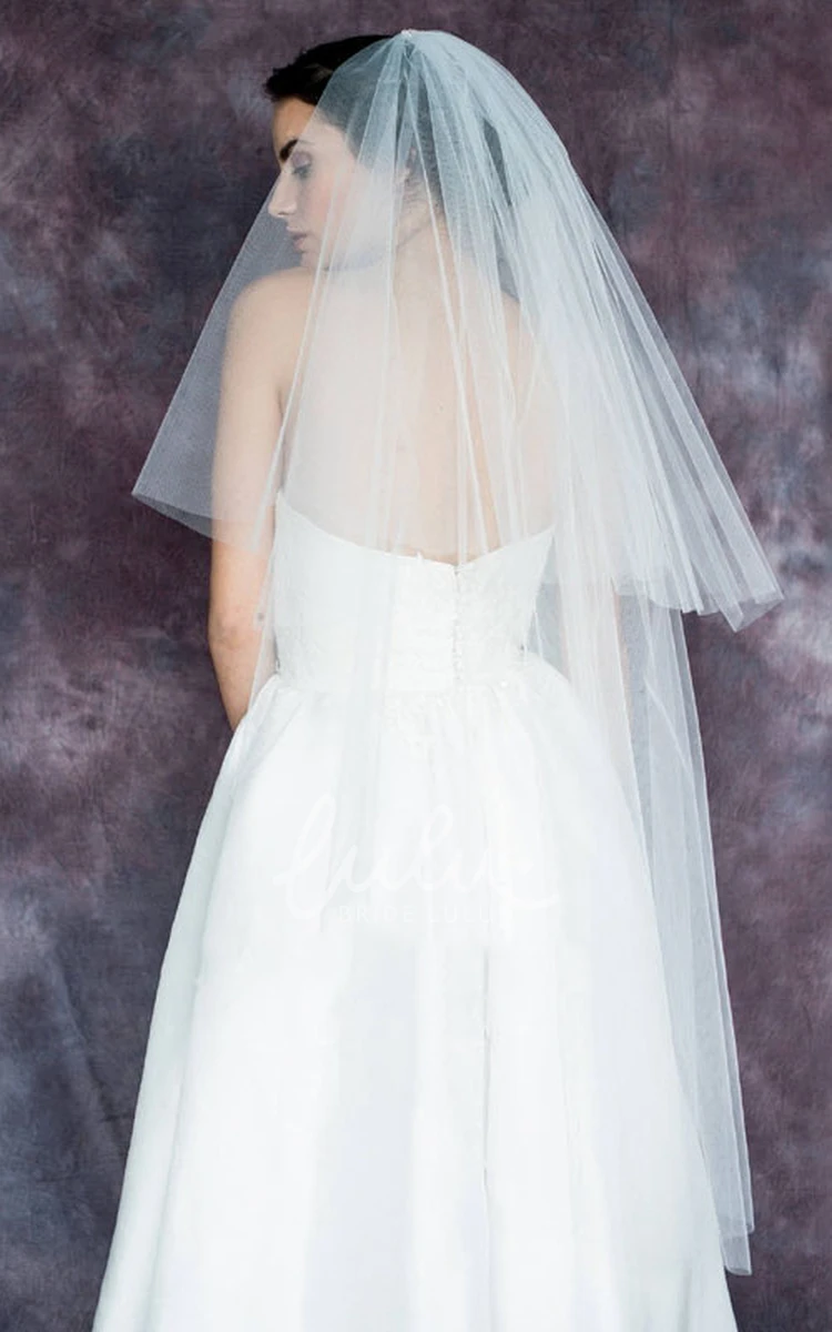 Soft Tulle Double Layer Wedding Veil Simple and Elegant Bridal Dress Accessory