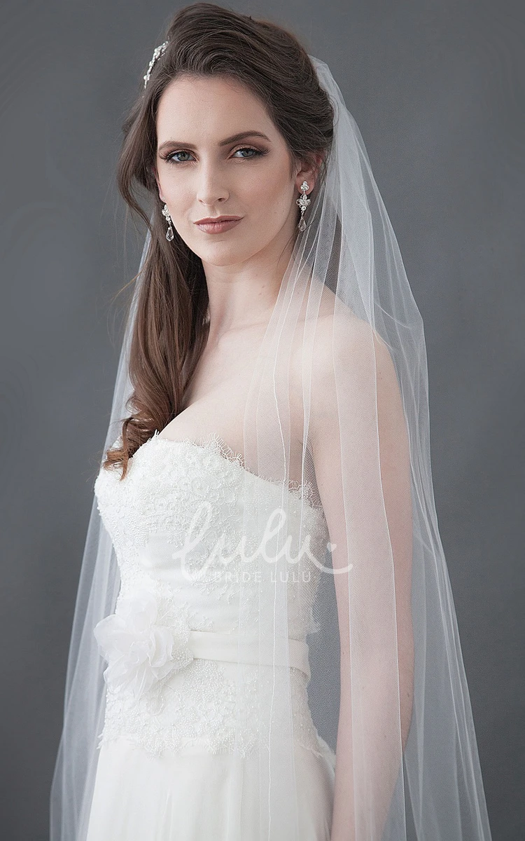 A-Line Sweetheart Lace Wedding Dress with Floral Sleeveless Floor-Length Pleats