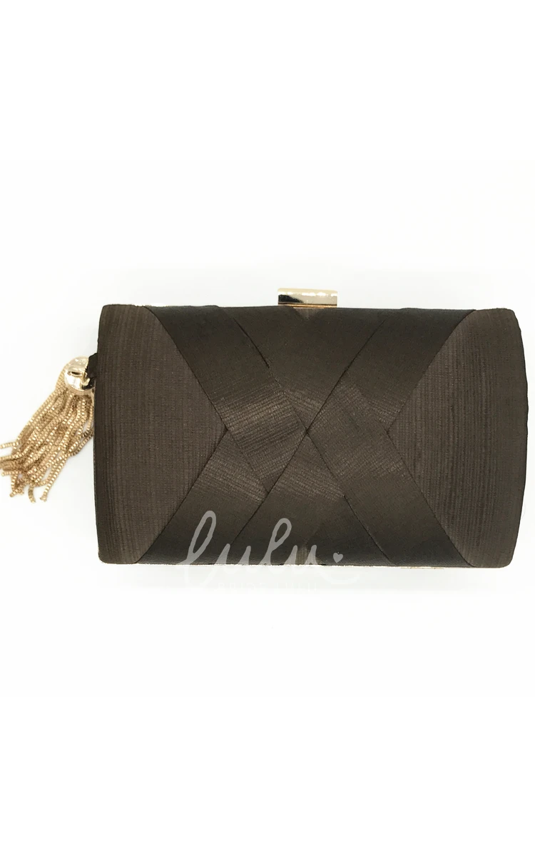 Woven Satin Clutch