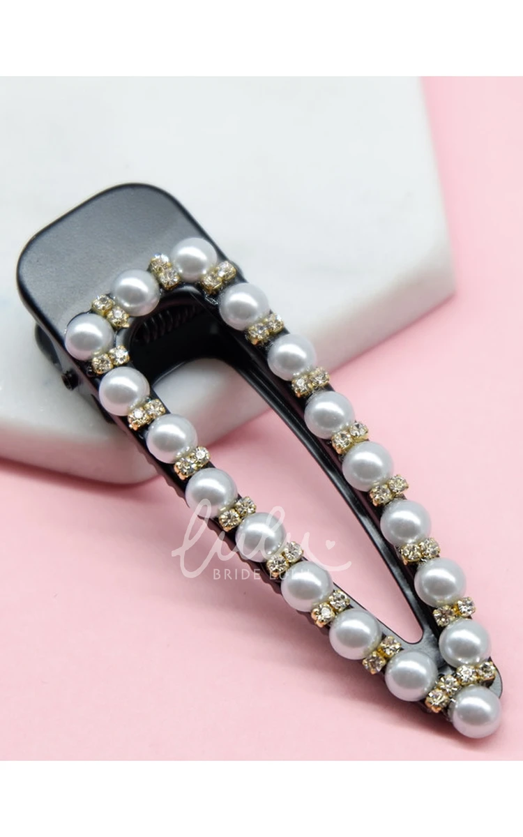 Korean Black Gold Silver Head Clip for Women's Hair