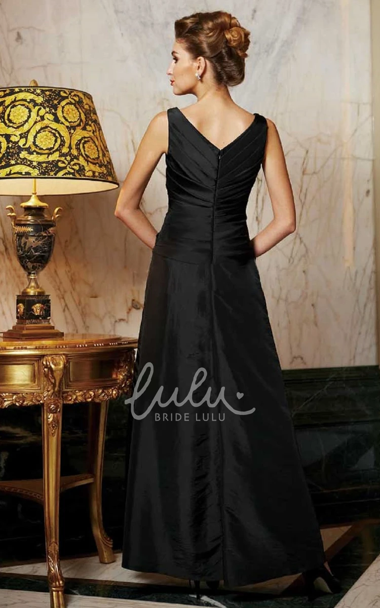 V-Neck Sleeveless Mother Of The Bride Dress Classy Bridesmaid Dress