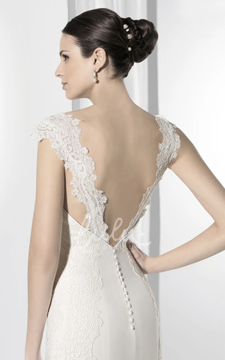 Sleeveless Sheath Jersey Wedding Dress with Appliques Modern Bridal Gown