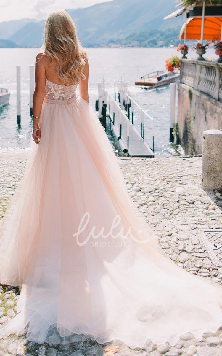 Elegant Sweetheart Wedding Dress with Removable Skirt Mermaid Tulle