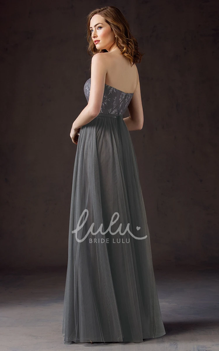 Applique A-Line Bridesmaid Dress Sweetheart Floor-Length