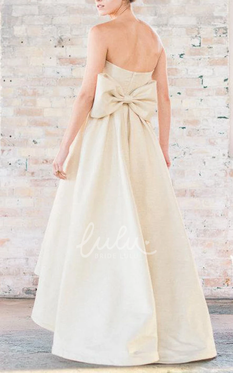 Gold High Low Bridesmaid Dress Shimmering Unique Bridal Gown