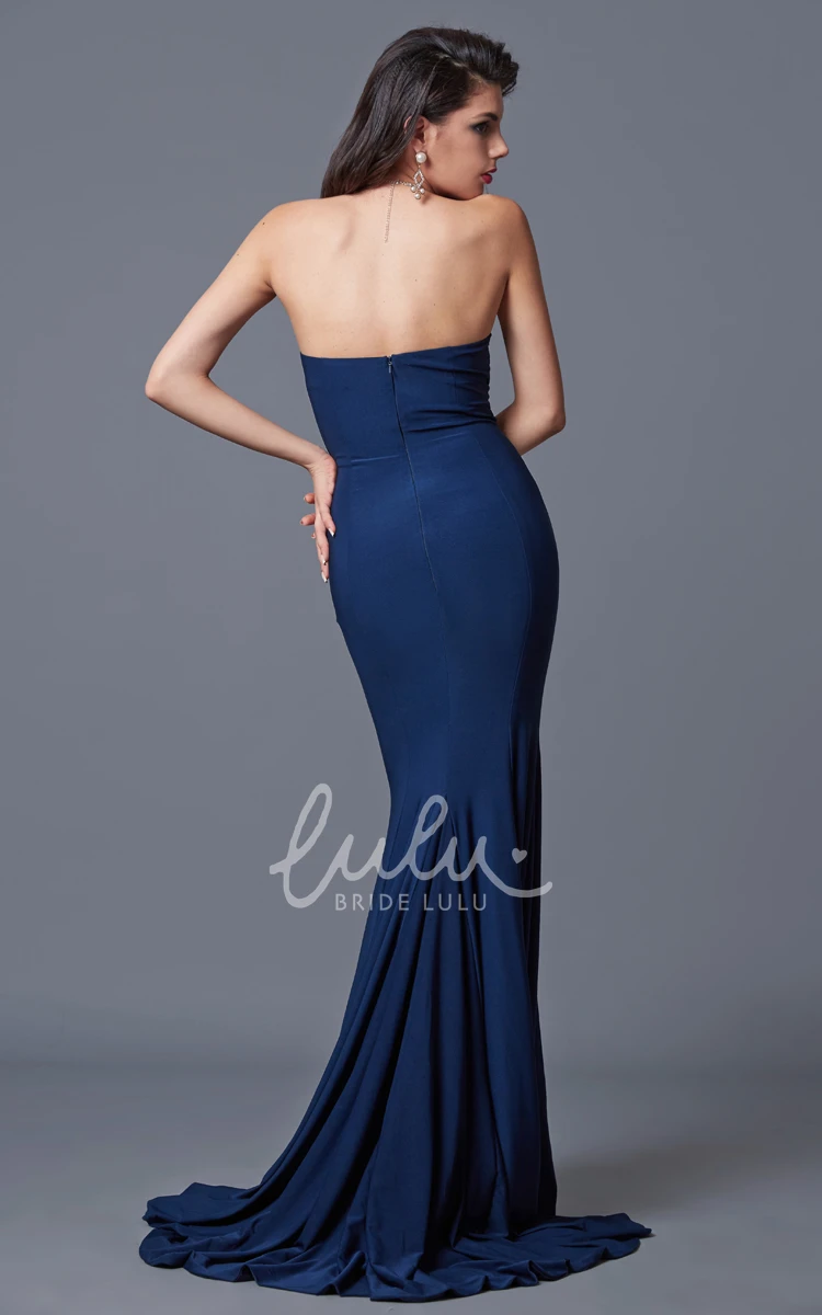 Sleeveless Trumpet Jersey Formal Dress with Zipper Back Ambitious