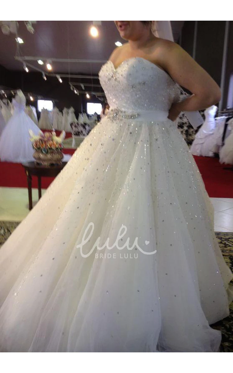 Tulle Sweetheart A-Line Wedding Dress with Zipper