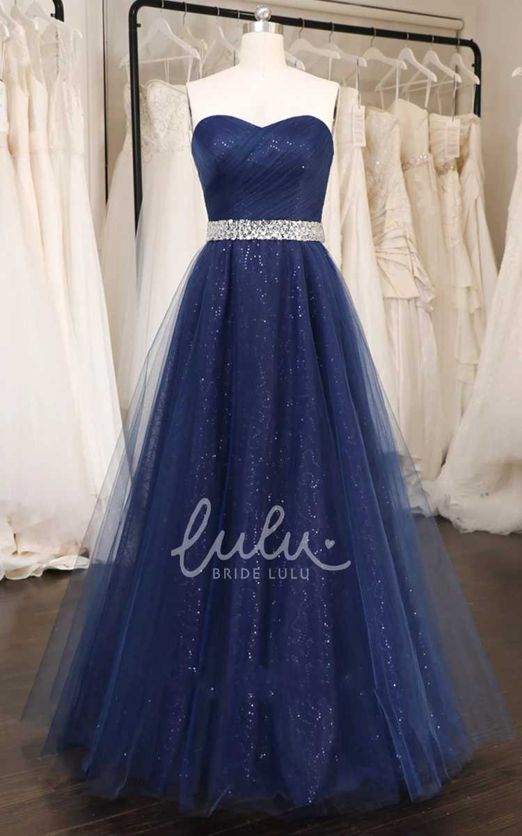 Romantic Sweetheart Tulle Ball Gown Prom Dress with Sash Elegant 2024 Women's Formal Wear
