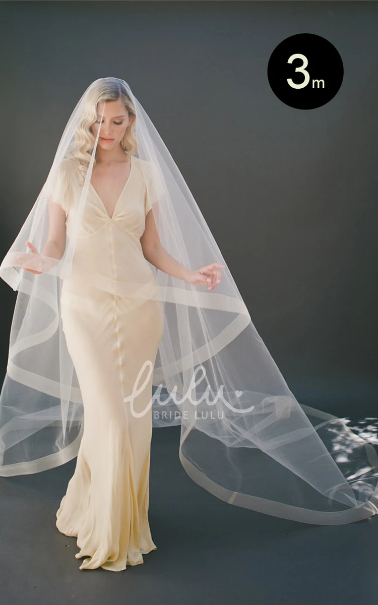 Elbow Length Soft Tulle Wedding Veil Simple Elegant