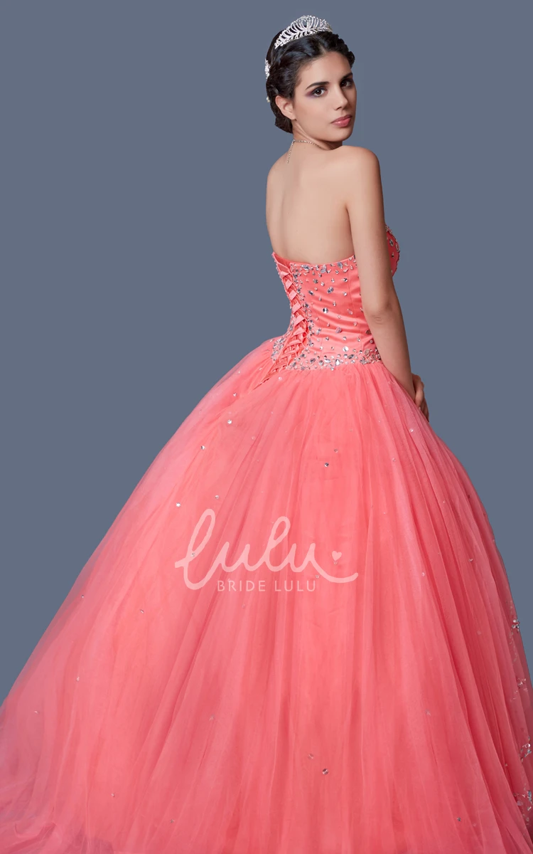 Princess Style Sweetheart Prom Ball Gown with Beading and Jacket Elegant & Classy