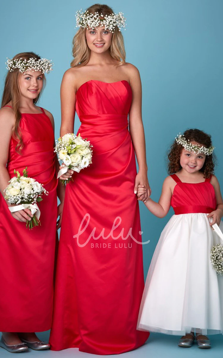 One-Shoulder Satin Bridesmaid Dress with Ruching and Sleeveless Sheath Style Flowy