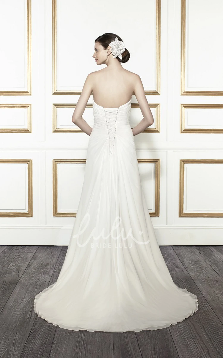 Beaded Trumpet Sweetheart Wedding Dress with Corset Back Long Tulle & Satin